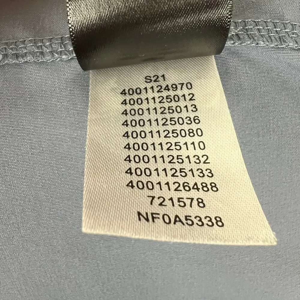The North Face Blue Gray FANORAK 1/4 Zip Front Pockets Drawstring Jacket Size M